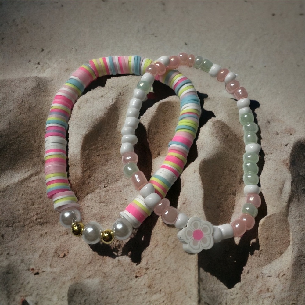 Mixed clay beaded bracelets sets